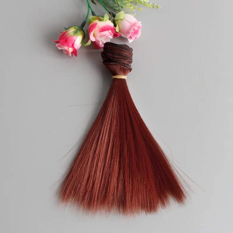 Fanyi 15 см* 100 см длинные прямые высокотемпературные волокна BJD SD парики DIY Волосы для кукол - Цвет: Синий