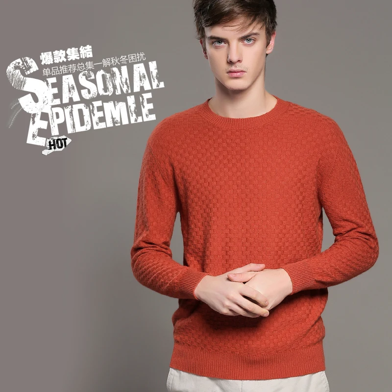 Men Sweater 100% Cashmere and wool Sweaters Big Size