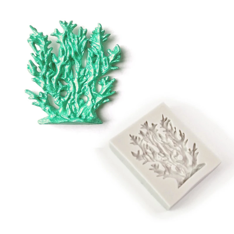 

PRZY Seaweed Silicone mold fondant mould Tree Branch Sea coral for cake decorating tools chocolate molds