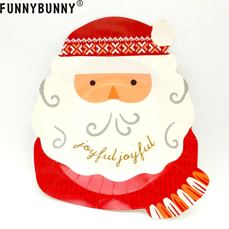 

FUNNYBUNNY Santa Claus head disposable tray Large tray 5pcs