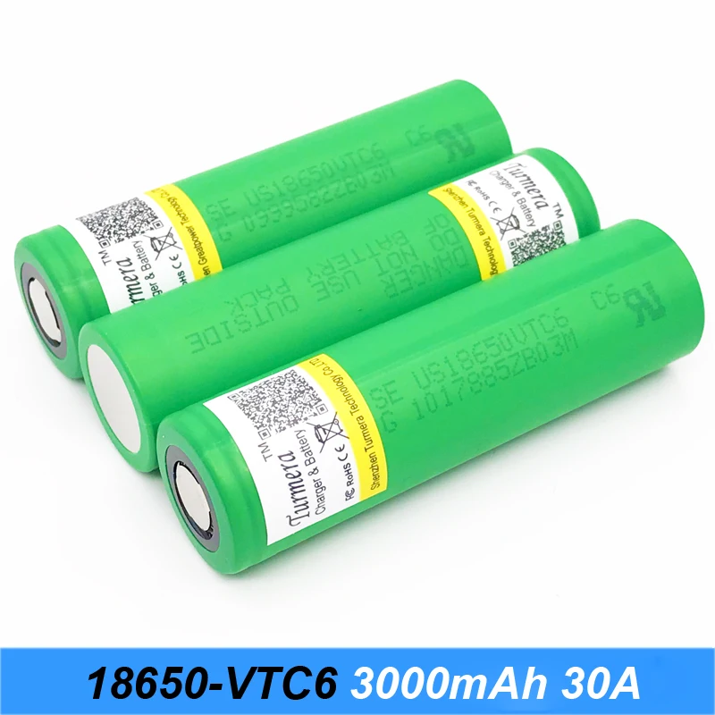 VTC6 3,7 V 3000 mAh литий-ионная аккумуляторная батарея 18650 для US18650VTC6 30amp электронная сигарета игрушечные инструменты flashligh/испаритель jy