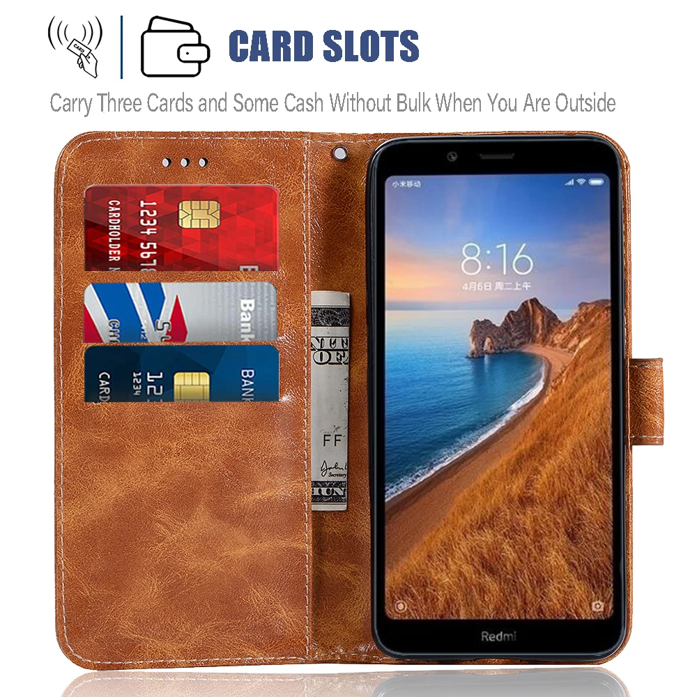 Magnet Flip Wallet Book Shockproof Phone Case Leather Cover On For Xiaomi Redmi 7A 7 A Redmi7A Redmi7 Global 3 16/32/64 GB Xiomi