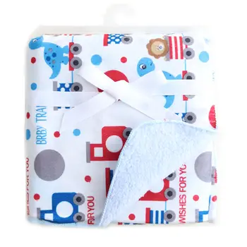 

New Baby Blanket Cartoon Infant Bebe Double Layer Fleece Envelope Swaddling Stroller For Newborn Baby Bedding Blankets 76*102CM