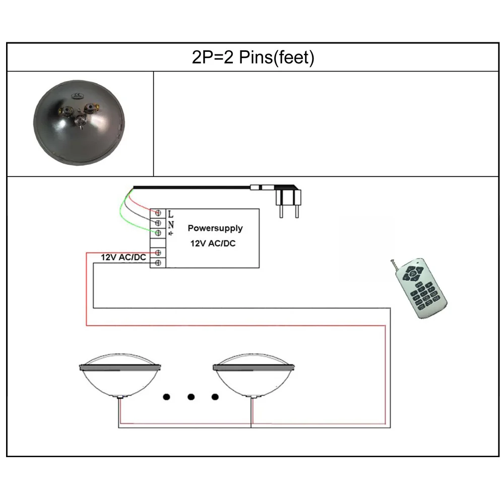 Subaquática para Substituir Lâmpada de Halogéneo Piscina Levou Projetor Holofotes Coloridos Síncrona Ip68 Ac12v Par56 Luz 54w Rgb 7 China waterproof pond light Suppliers