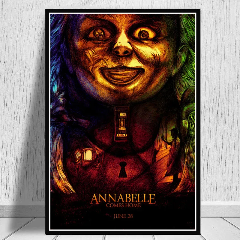 Горячая Annabelle 3 приходит домой фильм Классический ужас плакат и принты стены