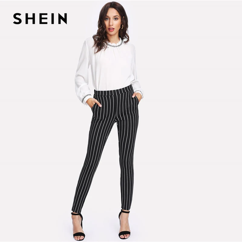 striped work pants