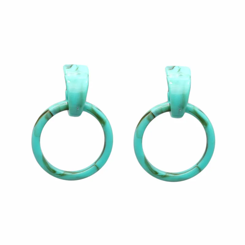 

Shiny Side New Women's Fashion Brand Jewelry simple Stud Earrings Geometric Acrylic Statement Earrings Free Shipping