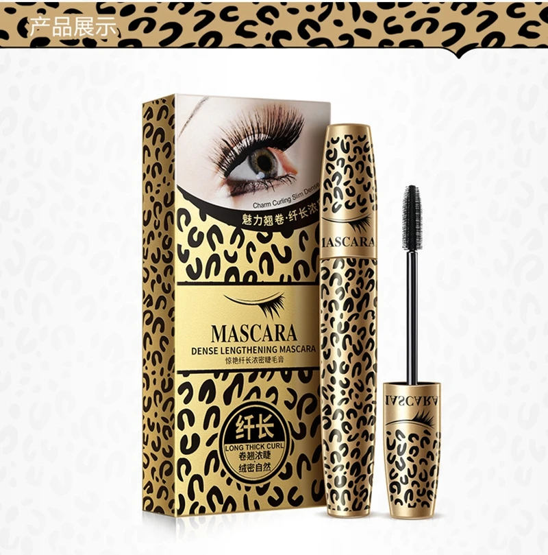 BIOAQUA бренд Леопард 3D черная Удлиняющая Тушь для ресниц Набор для макияжа водостойкая Подкручивающая густая Удлиняющая глаза объемная косметика для ресниц