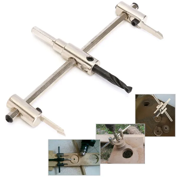 40mm-200mm Adjustable Metal Wood Circle Cutter Hole Saw Drill Bit