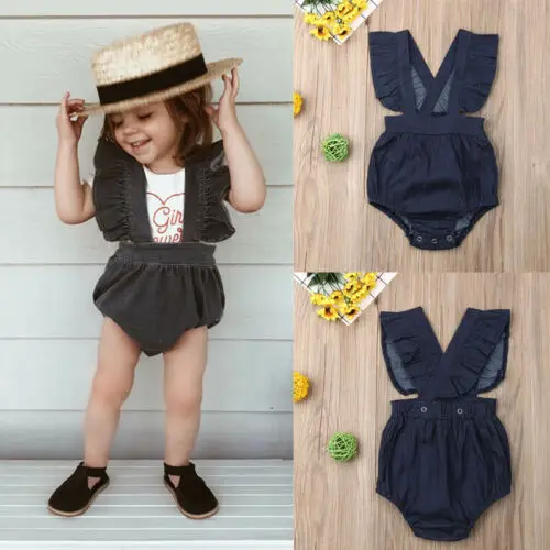 

PUDCOCO Toddler Baby Girls Denim Overalls Kids Clothing Casual Jumpsuits Bib Jeans Pants Support wholesale