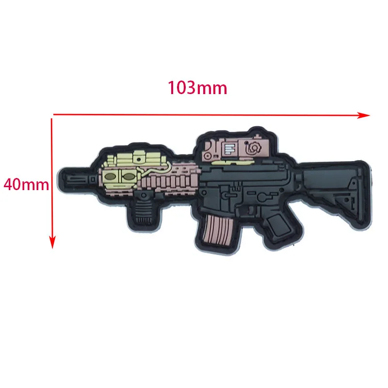 Пистолетные ПВХ резиновые наклейки в полоску Военная Тактическая рука с эпоксидной смолы наклейки на плечо Mark костюм аксессуары для тела - Цвет: H