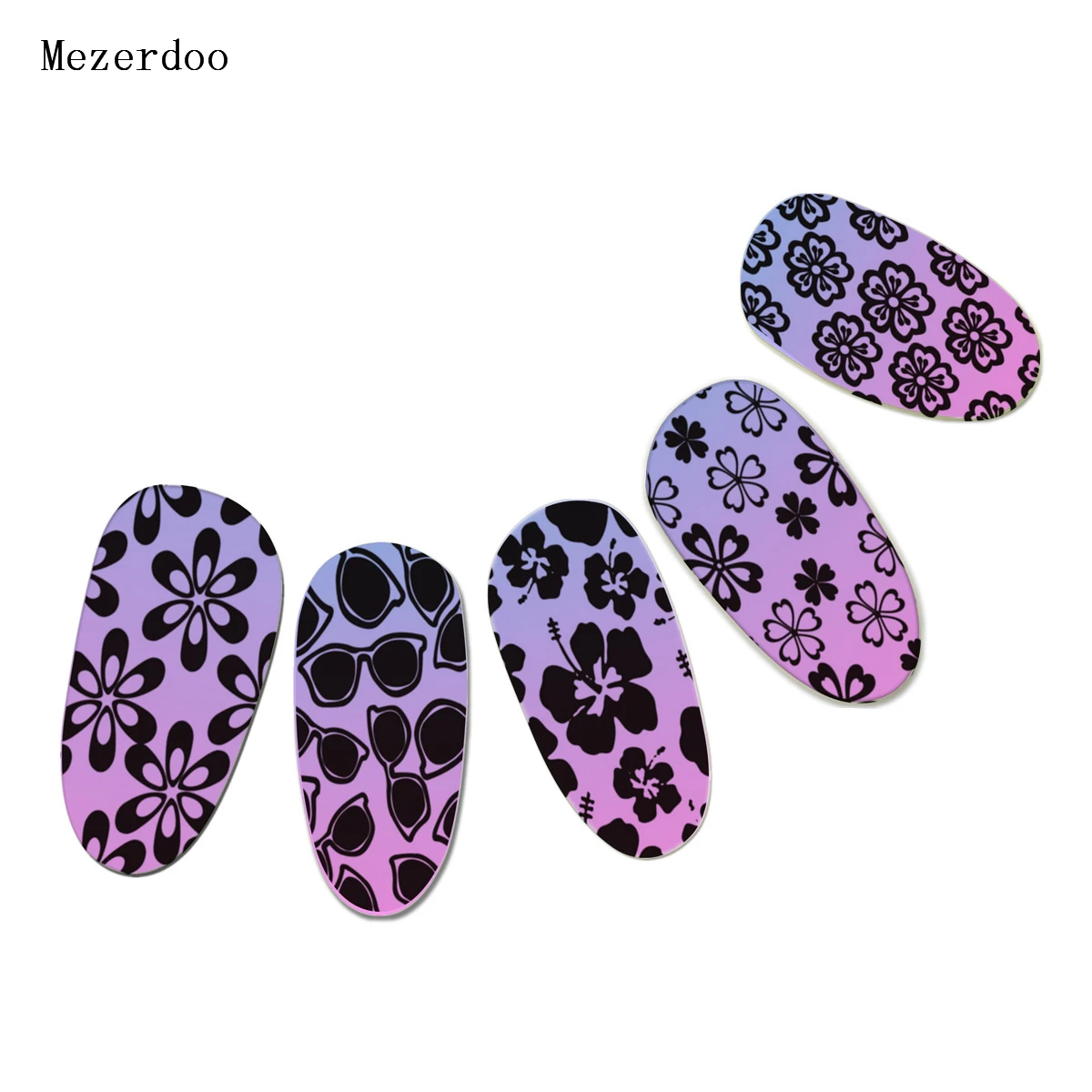 Sunglasses Pattern DIY Image Plates Nail Art Stamping Plate Lip Seal Kiss Design Nail Templates Manicure Polish Stamp Tools B5 5