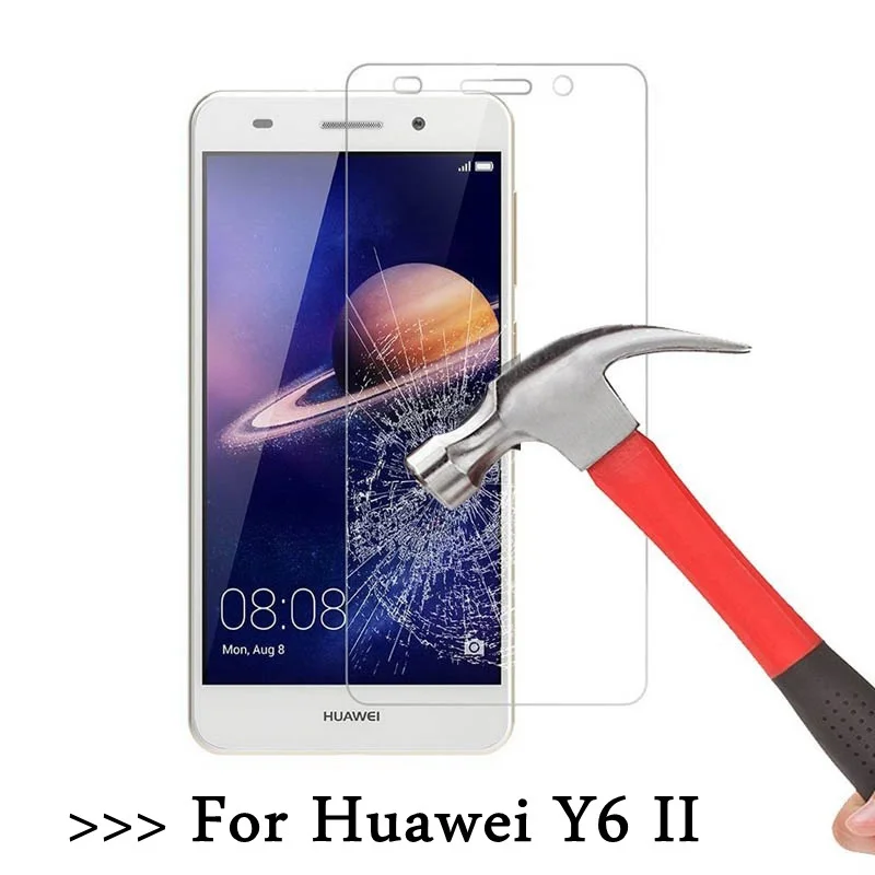 

2Pcs 9H Tempered Glass For Huawei Y6 II 2016 CAM-L32 L21 L03 L23 5.5inch Screen Protector Protective Film For Huawei Y6 II 2