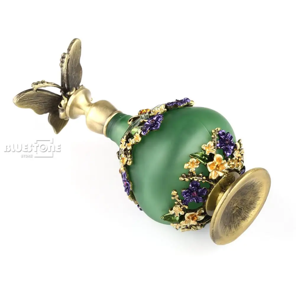 Günstig 23ml Antike Schmetterling Leere Kristall Metall Parfüm Flasche Hochzeit Geschenk Kunst Decor