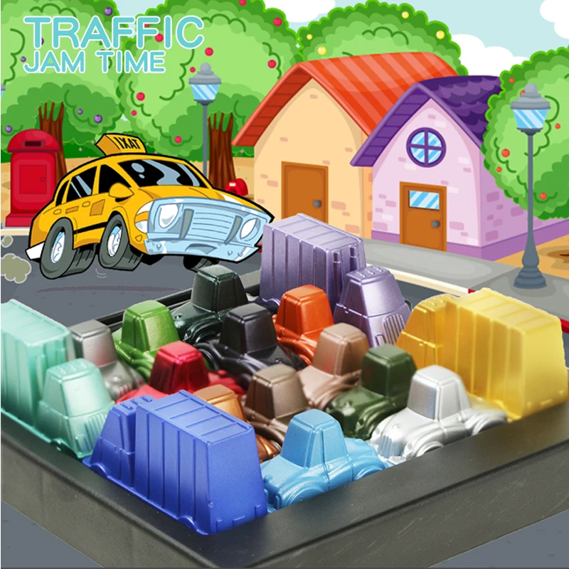 

Kids Fun Rush Hour Traffic Congestion Logic Game Toy For Children Busy Hour Puzzle Game Educational Toys For Boys Girls Puzzles Toys ]