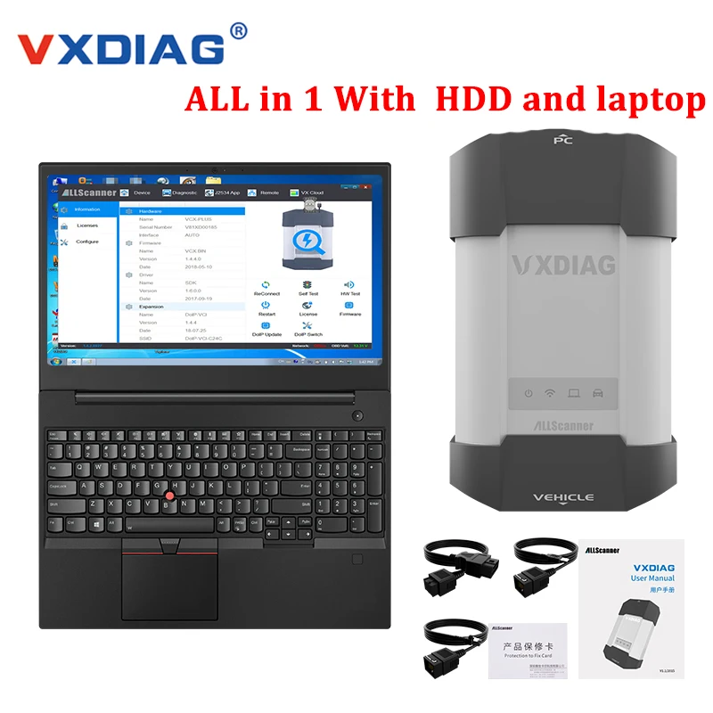 

VXDIAG All models 1 OBD 2 Diagnostic Tool For GM Tech2 For Bmw Icom A2 For BENZ xentry C6 for VW 5054/6154
