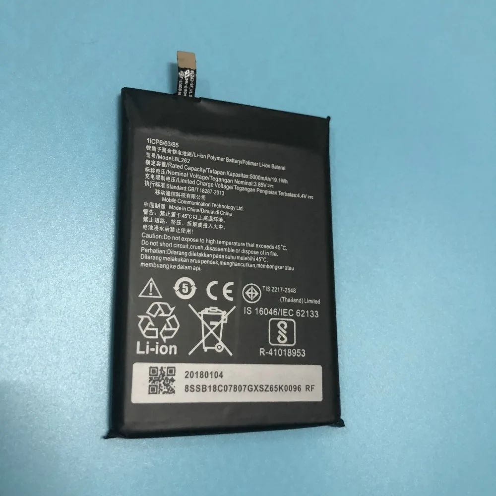 

2018 NEW BL262 Battery For Lenovo Vibe P2 P2C72 P2A42 Battery 5000mAh