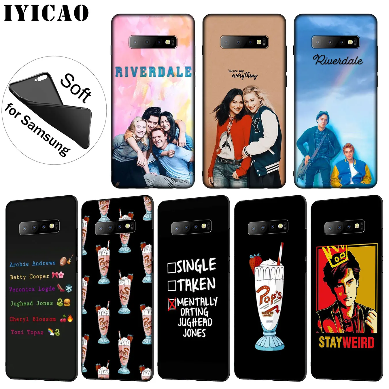 Мягкий силиконовый чехол IYICAO для Samsung Galaxy S20 Ultra S10 Lite S9 S8 Plus S6 S7 Edge S10e |