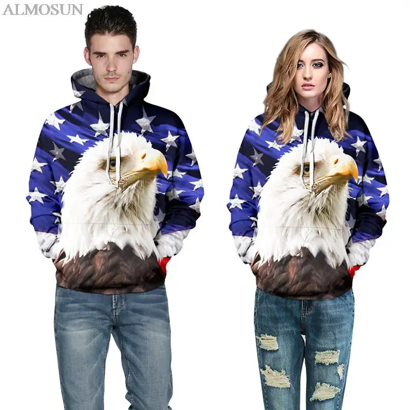 Online Get Cheap Women American Flag Outfit -Aliexpress.com ALMOSUN Harajuku Novelty American USA Flag Eagle Hoodies Sweatshirt 3D All Print Outfit Sweatshirts Hooded Men - Online Get Cheap Women American Flag Outfit -Aliexpress.com