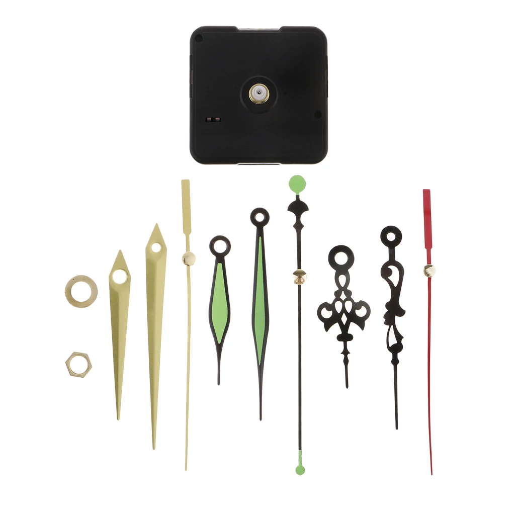 1 Sets Battery Operated Movement For Quartz Wall Clock Repair Replacement with 3 pcs Pointers (2.17 x 2.17 x 1.18 inch)