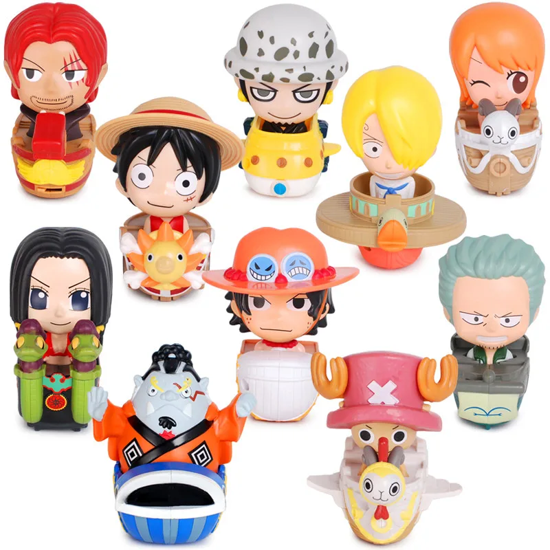 Free Shipping one piece luffy figure mcdonald 's 2014 super toy 10pcs