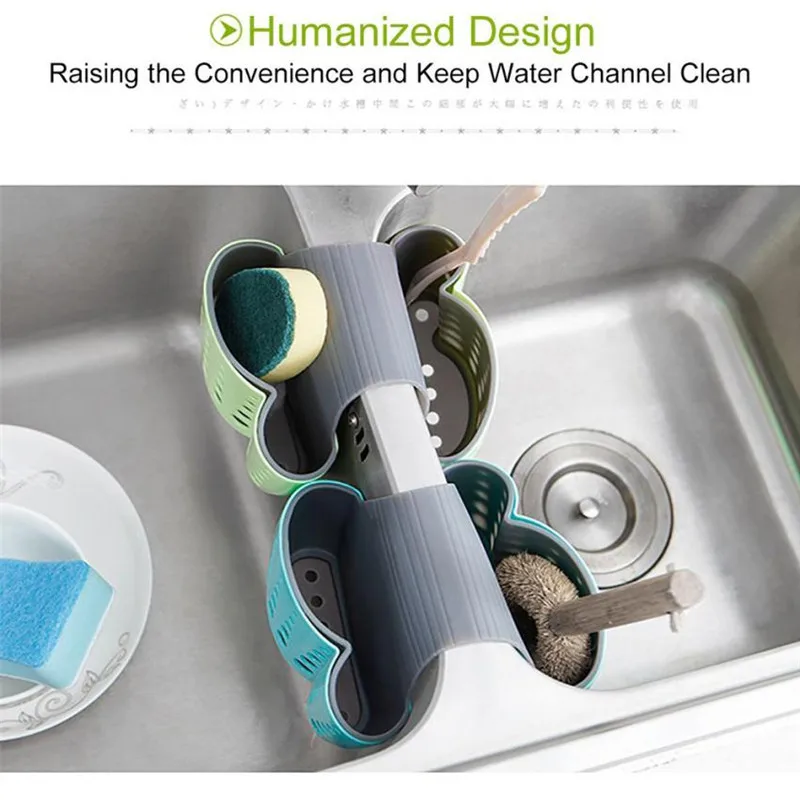 New Creative New Sponge Holder Sink Caddy Soap Holder For Kitchen Plastic Storage Baskets Wear-resistant hot Easy to Use C0302  08