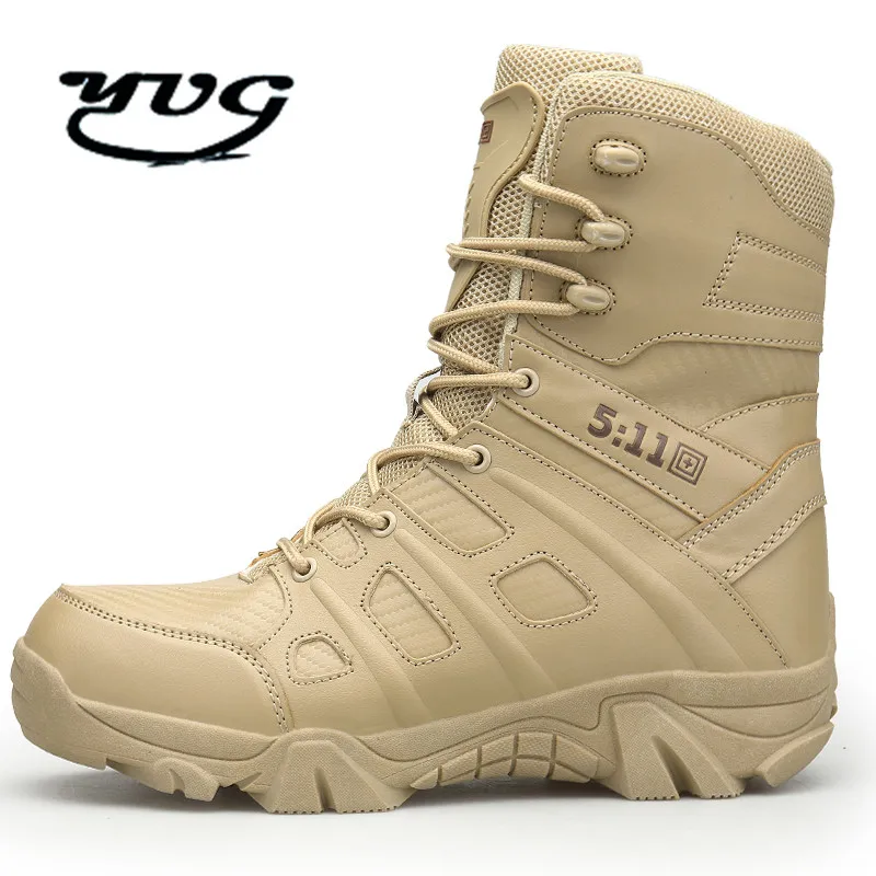 

2018 Sale Outdoor Hiking Shoes Men's Desert High-top Military Tactical Boots Men Climbing Army Boots Militares Sapatos Masculino
