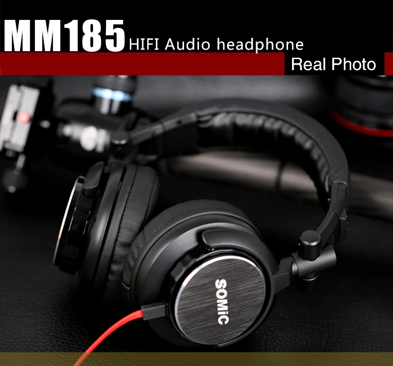 Somic MM185 DJ наушники с глубоким басом, hifi наушники, наушники с разъемом 3,5 мм, музыкальная гарнитура для компьютера, ПК, телефона, mp3