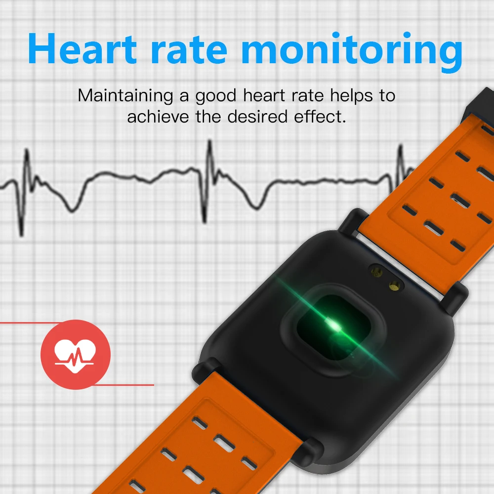 Lerbyee A6 Smart Watch Heart Rate Monitor Sport Fitness Tracker Blood Pressure Call Reminder Men Watch for iOS Android Gift