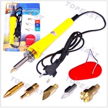 Резьба паяльник Электрический гравировальный ручка Тыква пирография Горячая Кисть ручка