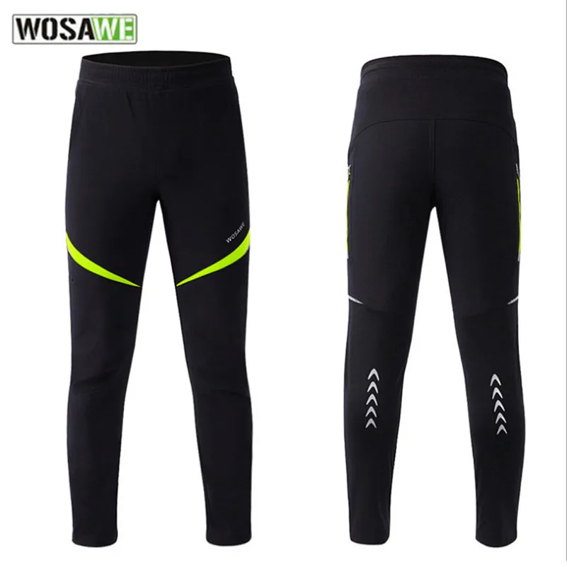 

WOSAWE Brand Cycling Long Pant Designer Winter Autumn Fleece Thermal Breathable Bicycle Cycling Sports Pants for Women Men