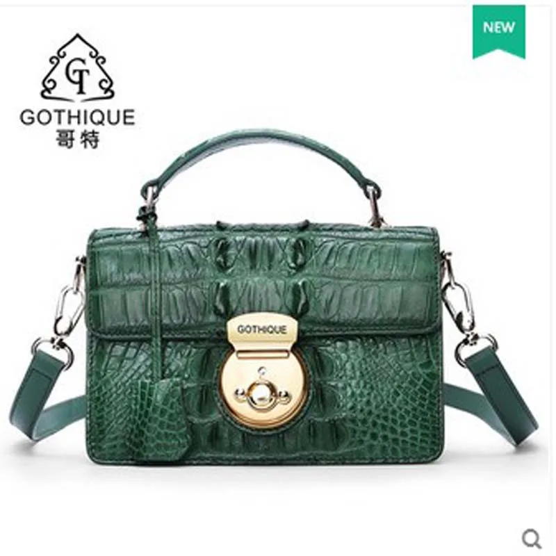 

2019 gete new hot free shipping new real crocodile leather women handbag thailand single shoulder bag women bag female bag