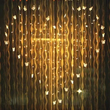 YIYANG 2x1,6 м светодиодный светильник-гирлянда с бабочкой, 34 сердца, светильник s, многоцветный, для праздника, свадьбы, Decoracao, занавески, лампы для ЕС, Великобритании, Австралии
