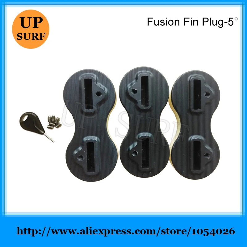 Surf Plug 5 Degree Black Fusion Fins Plug FCS Plugs Surfboard Fin Box