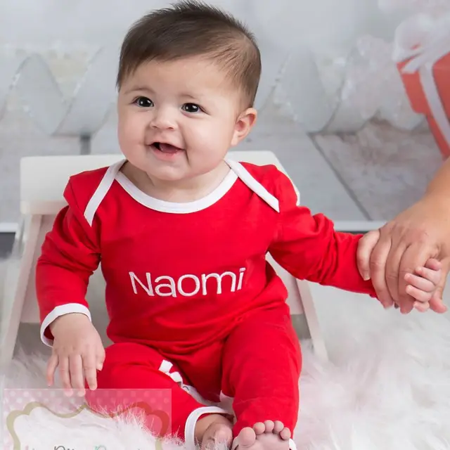 Personalized Christmas Pajamas Full Piece Newborn infant Christmas