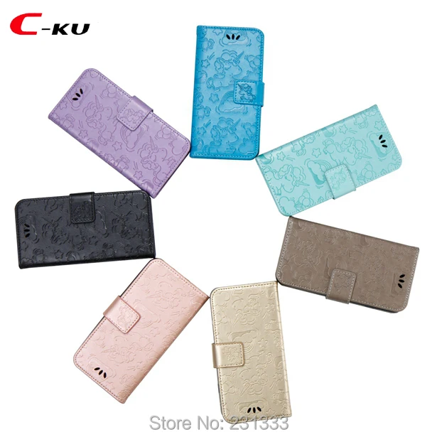 Кошелек C-ku с единорогом кожаный чехол для Sony Xperia L1 XA1 NOKIA 3 5 6 8 Star Модный из ТПУ