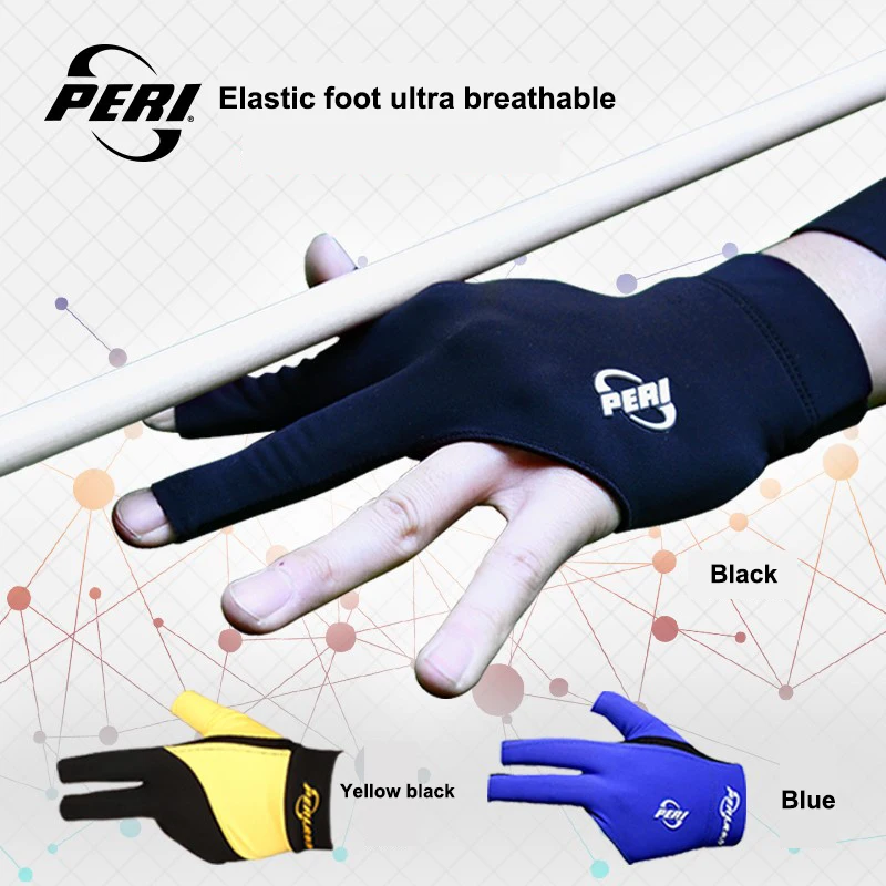 

Original PERI Billiard Pool Cue Gloves Left-handed Comfortable Three-finger mitts Non-slip Professiona Blilliards Accessories
