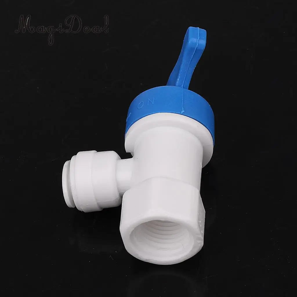 Magideal Plastic 1/4 'OD Tube Ball Valve Quick Connect Straight Fitting for RO Water Applied to Housing in Line Filters