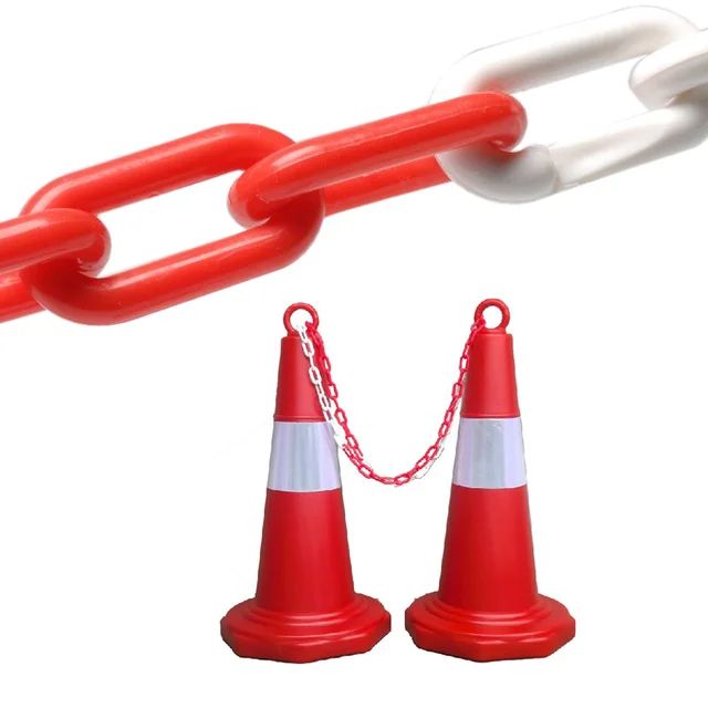 6mm 1M Plastic Chain for Road Cone Warning Block Barrier Traffic