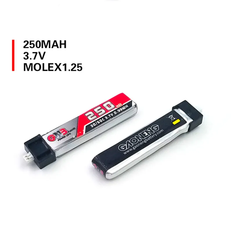 Аккумуляторная батарея GNB 250 мАч 3 7 В/3 8 В 30C с разъемом MX1.25 для Blade Nano CPX CPS QX MCX2