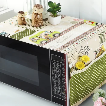 

New Little horse /Dandelion Microwave oven dust cover The oven shield Cloth art Rural style with Store content bag