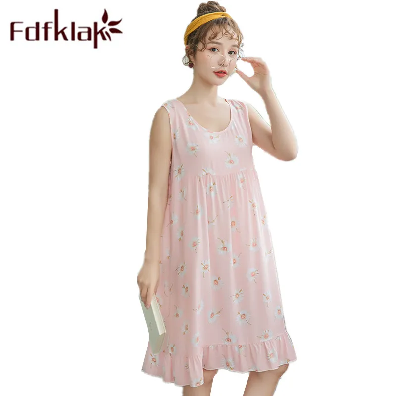 sleeveless nightdress cotton