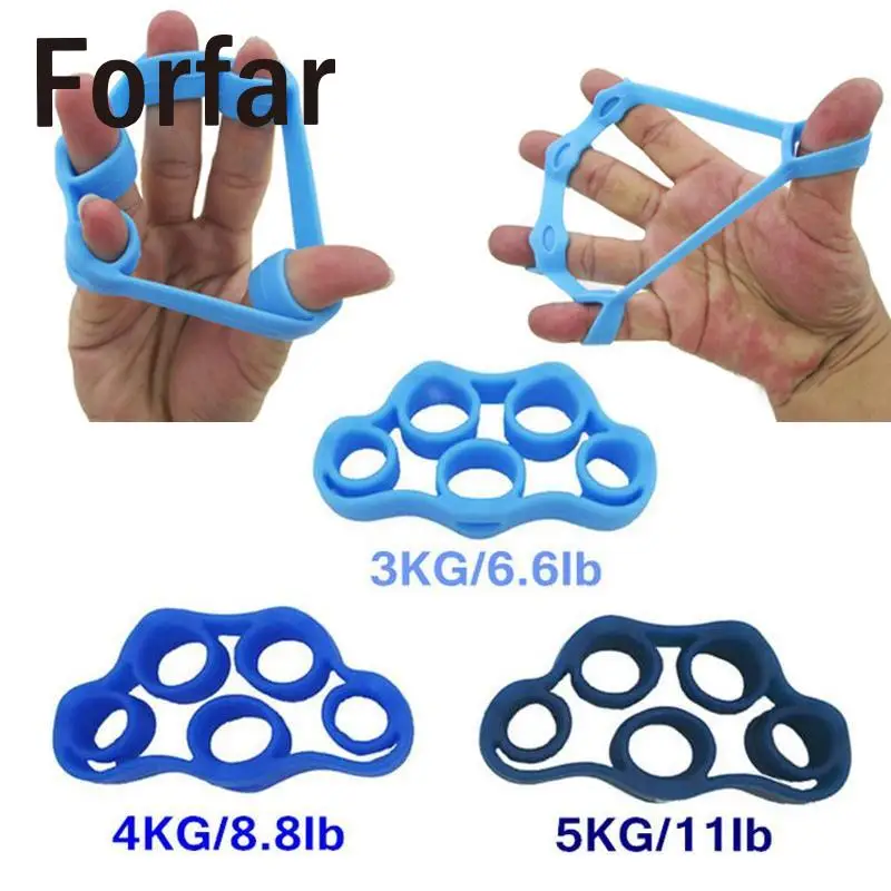 

Forfar Hand Finger Trainer Band Tension Tools Strength Exerciser Muscle Power Training