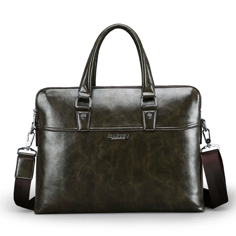 Мужской кожаный портфель, коричневая деловая сумка для ноутбука, мужская сумка через плечо, мужская сумка-мессенджер, дорожные сумки, повседневная Офисная Рабочая сумка - Цвет: Gray