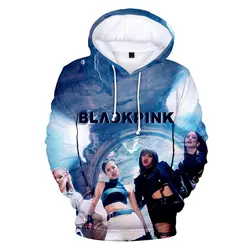Мода 3D Blackpink толстовка новый певец с капюшоном 3d печати длинным рукавом Одежда мужской/женский поклонников в весна осень