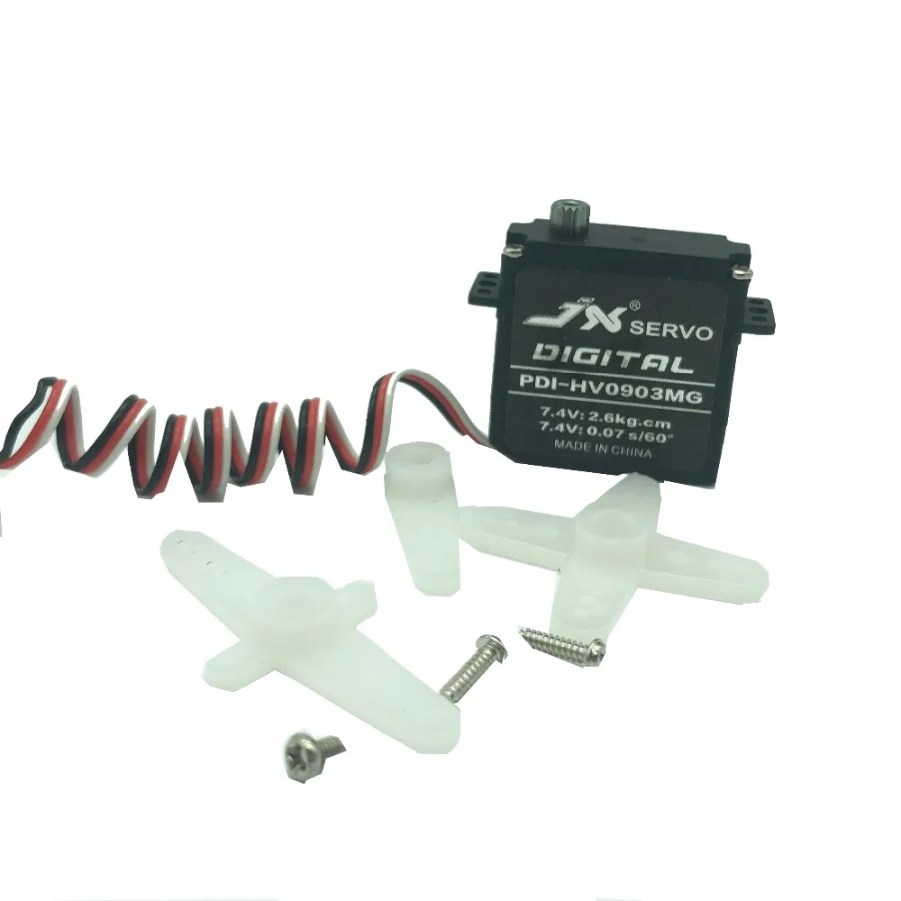 

2PCS JX Servo PDI-HV0903MG 3kg Metal Gear Digital flat Wing Servo plastic case for RC Glider