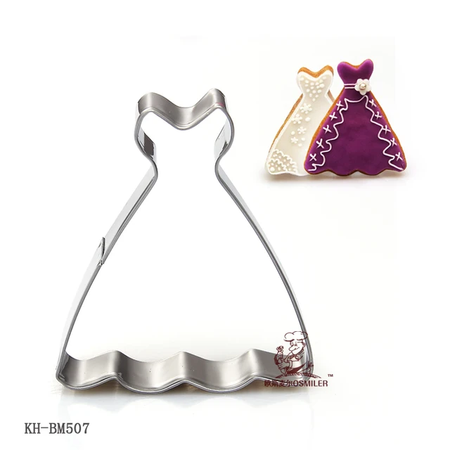 Princess Dress Cookie Cutter Stainless Steel Cutters Bakeing Princess Dress Cookie Cutter Stainless Steel Cutters Bakeing Tools Biscuit Fruit Fondant Mold A100