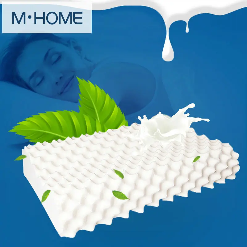 

New Thailand Imports 100% Natural Latex Pillow Orthopedic Neck Pillow Cervical Health Care Orthopedic Latex Pillow 60x40x12x10cm
