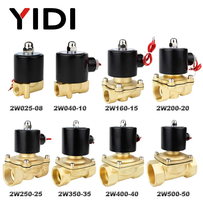 2 Вт Электрический электромагнитный клапан NC DN8 DN10 DN15 DN20 DN25 1/" 3/8" 1/"3/4" " 2" AC220V DC12V DC24V водяной масляный Воздушный пневматический клапан