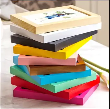 

Solid wood photo frame set up wall hanging creative picture frame 6 7 8 10 12 16 inch A4 photo framed photo frame combo box-15